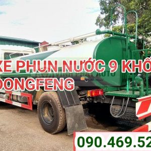 xe phun nước rửa đường 9 khối dongfeng