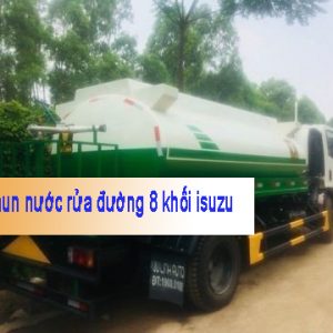 xe phun nước rửa đường 8 khối isuzu