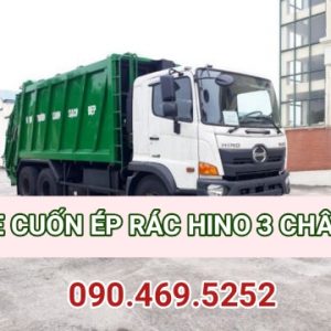 xe cuốn ép rác hino 3 chân