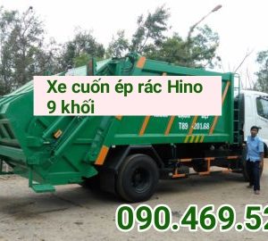 xe cuốn ép rác Hino 9 khối Fc